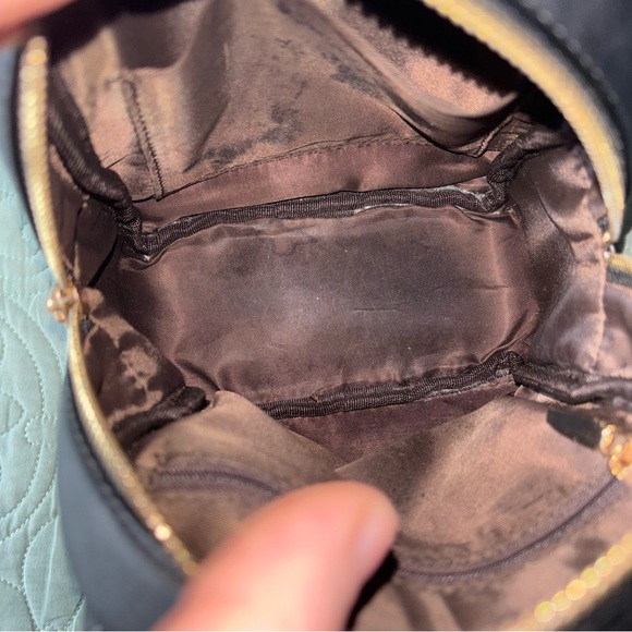 Faux Black Leather Backpack / Purse - Picture 12 of 15